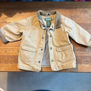 L.L. Bean infant Canvas Khaki Barn Jacket Sz. 12-18mos